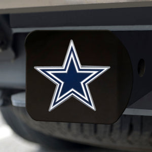 Dallas Cowboys Color Emblem On Black Hitch Cover