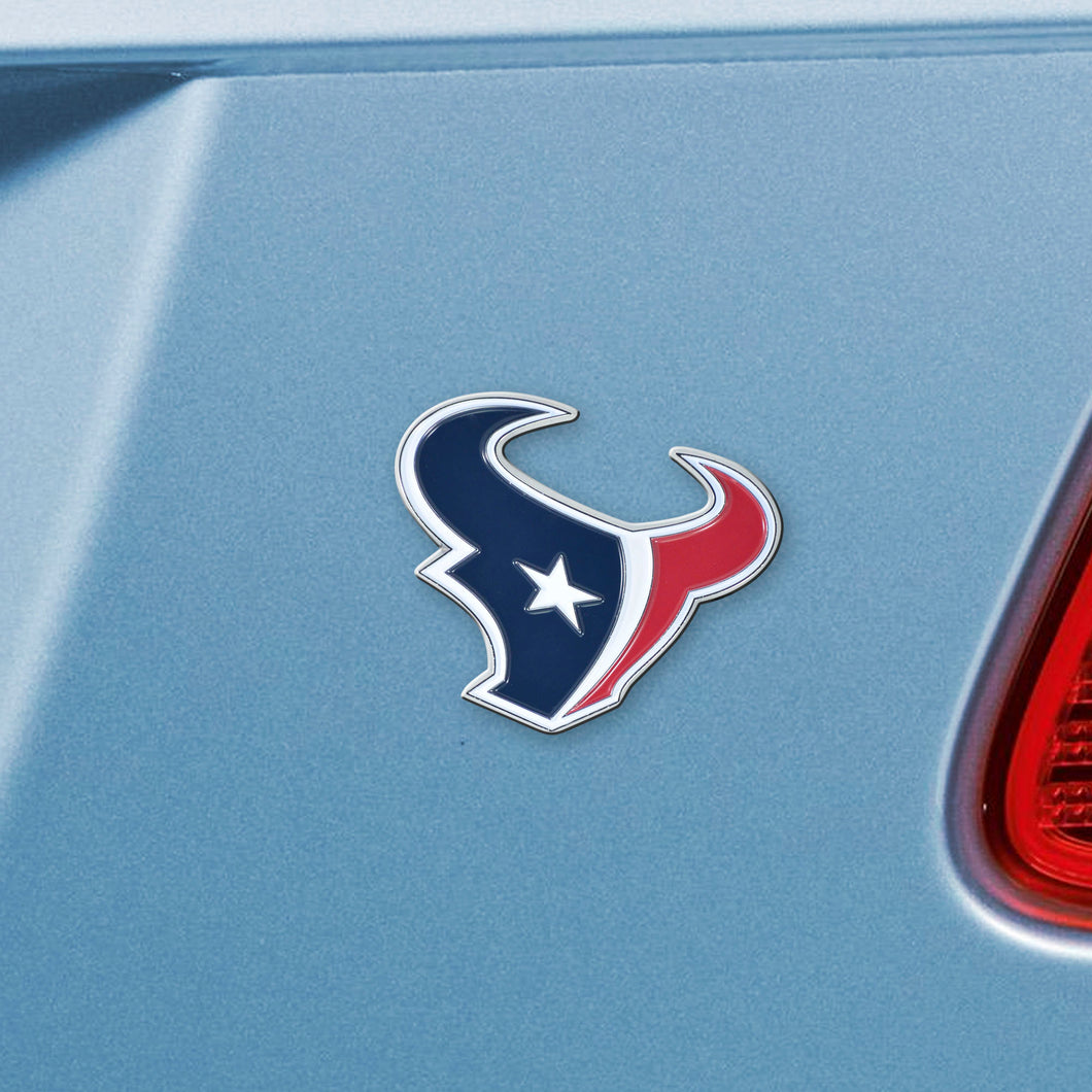 Houston Texans Color Chrome Auto Emblem 