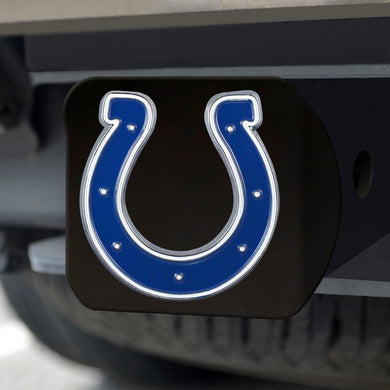 Indianapolis Colts Color Emblem On Black Hitch Cover
