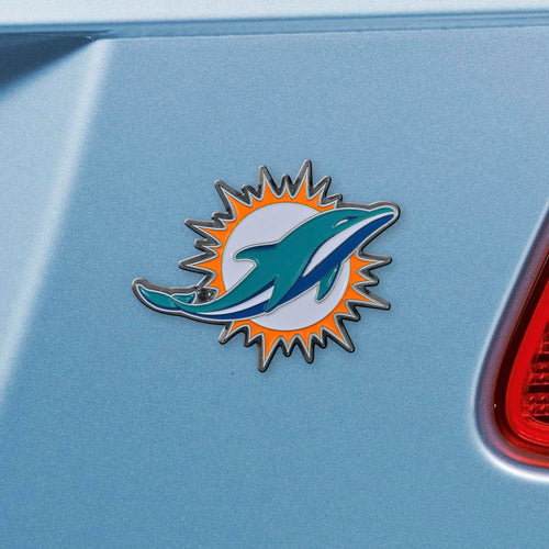 Miami Dolphins Color Chrome Auto Emblem