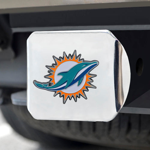 Miami Dolphins Color Chrome Hitch Cover