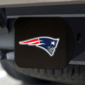 New England Patriots Color Emblem On Black Hitch Cover