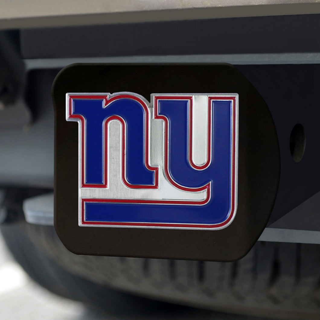 New York Giants Color Emblem On Black Hitch Cover