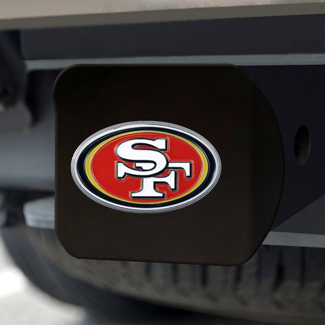 San Francisco 49ers Color Emblem On Black Hitch Cover