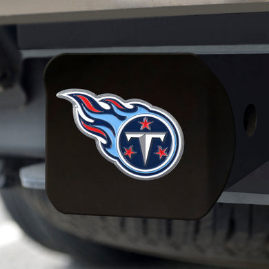 Tennessee Titans Color Emblem On Black Hitch Cover