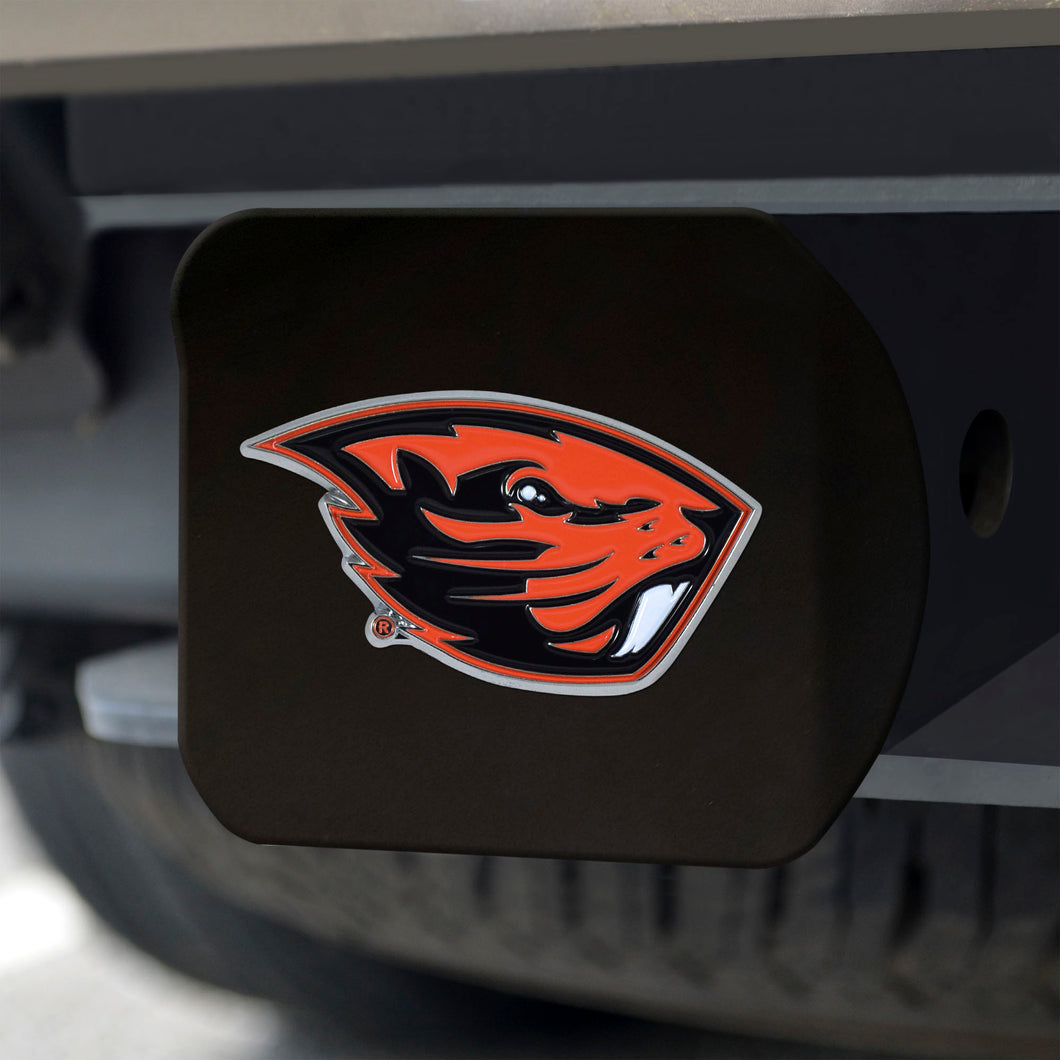 Oregon State Beavers Color Emblem On Black Hitch 