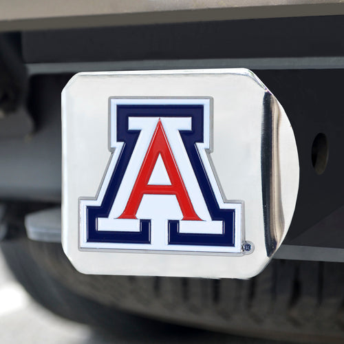 Arizona Wildcats  Color Emblem On Chrome Hitch 