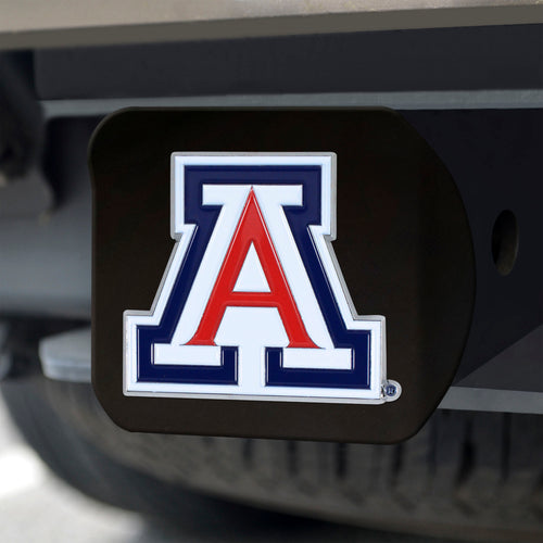 Arizona Wildcats  Color Emblem On Black Hitch 
