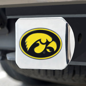 Iowa Hawkeyes Color Emblem On Chrome Hitch 