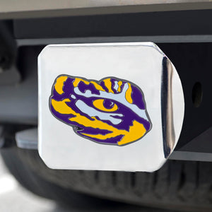 LSU Tigers Color Emblem On Chrome Hitch 
