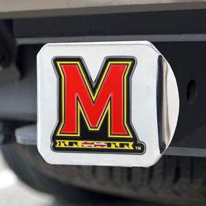 Maryland Terrapins Color Emblem On Chrome Hitch 