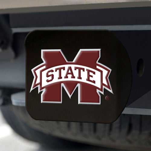 Mississippi State Bulldogs Color Emblem On Black Hitch 