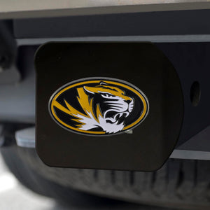 Missouri Tigers Color Emblem On Black Hitch 