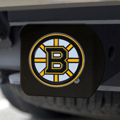 Boston Bruins Color Emblem On Black Hitch Cover