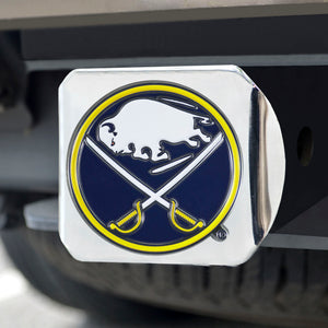 Buffalo Sabres Color Emblem On Chrome Hitch Cover