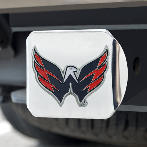 Washington Capitals Color Emblem On Chrome Hitch Cover