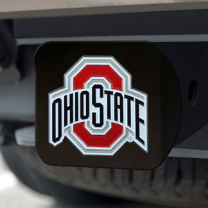 Ohio State Buckeyes Color Emblem On Black Hitch 