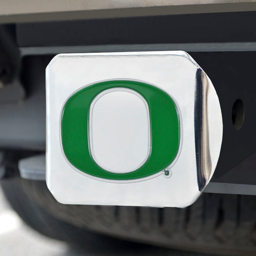 Oregon Ducks Color Emblem On Chrome Hitch 