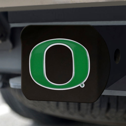 Oregon Ducks Color Emblem On Black Hitch 