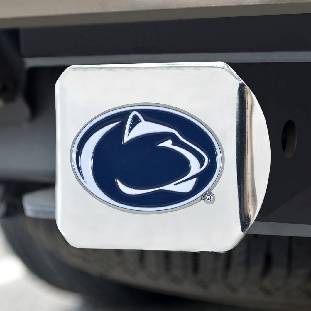 Penn State Nittany Lions Color Emblem On Chrome Hitch 