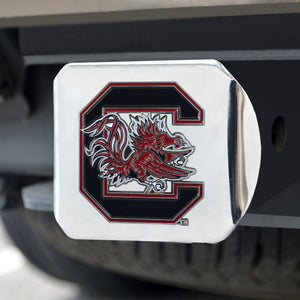 South Carolina Gamecocks Color Emblem On Chrome Hitch 