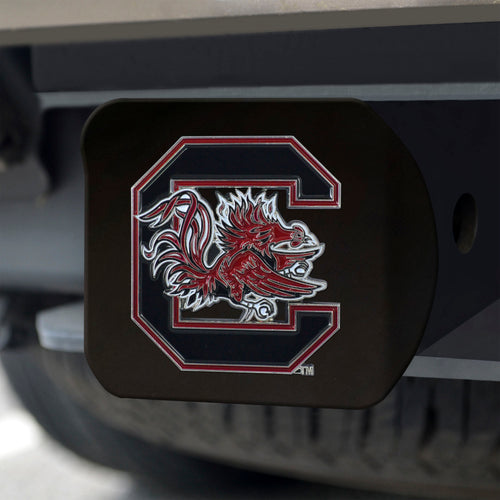 South Carolina Gamecocks Color Emblem On Black Hitch 