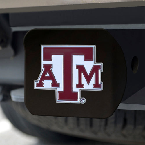 Texas A&M Aggies Color Emblem On Black Hitch 