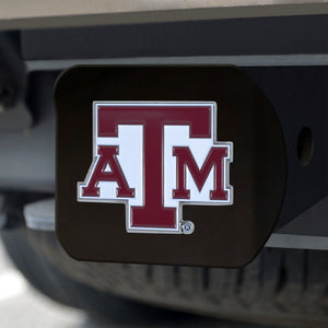Texas A&M Aggies Color Emblem On Black Hitch 