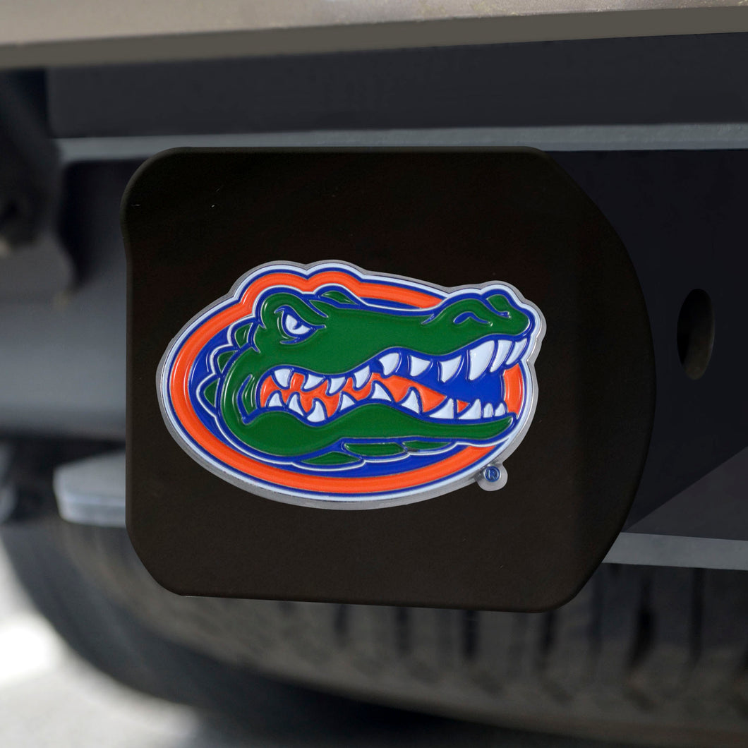 Florida Gators Color Emblem On Black Hitch 
