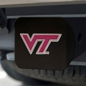 Virginia Tech Hokies Color Emblem On Black Hitch 
