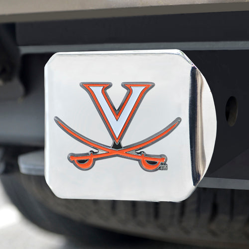 Virginia Cavaliers Color Emblem On Chrome Hitch 