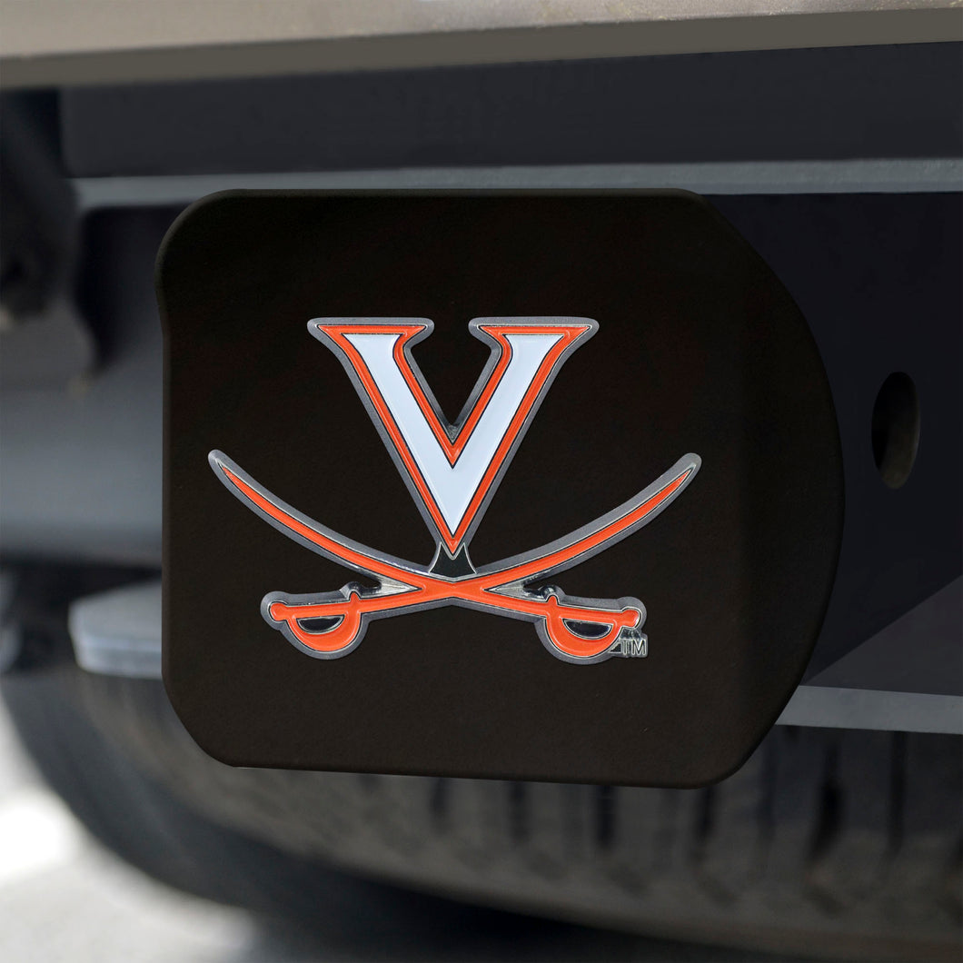 Virginia Cavaliers Color Emblem On Black Hitch 