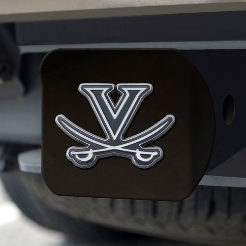Virginia Cavaliers Chrome Emblem On Black Hitch Cover