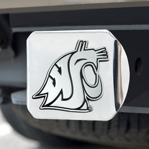 Washington State Cougars Chrome Emblem On Chrome Hitch Cover