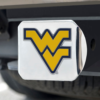 West Virginia Mountaineers Color Emblem On Chrome Hitch 