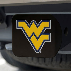 West Virginia Mountaineers Color Emblem On Black Hitch 