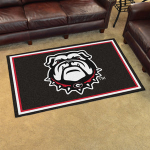 Georgia Bulldogs Plush Rug 4'x6'