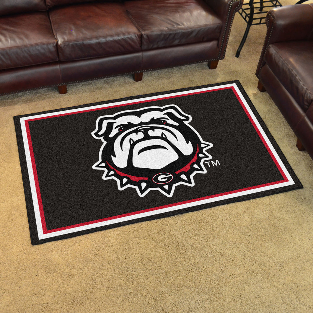 Georgia Bulldogs Plush Rug 4'x6'