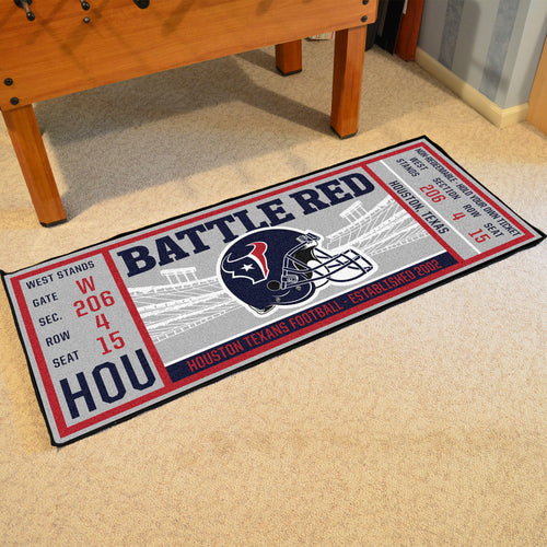 Houston Texans Football Ticket Runner - 30