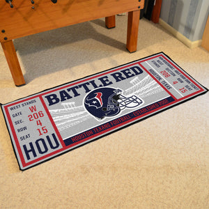 Houston Texans Football Ticket Runner - 30"x72"