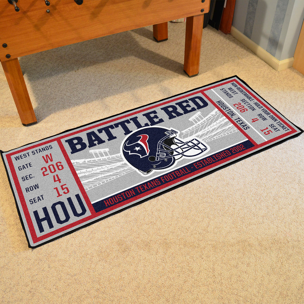 Houston Texans Football Ticket Runner - 30