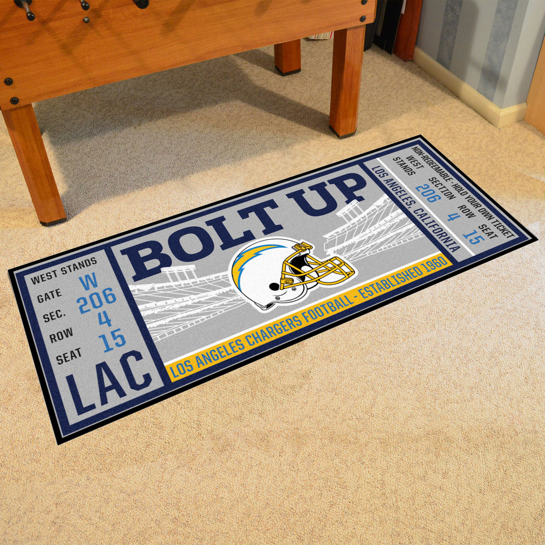 Los Angeles Chargers Football Ticket Runner - 30