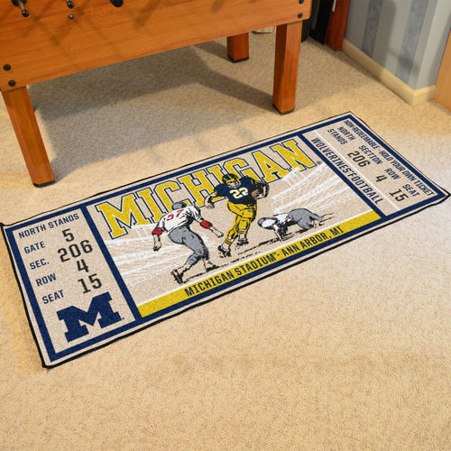 Michigan Wolverines Football Ticket Runner - 30