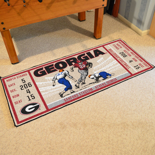 Georgia Bulldogs Football Ticket Runner - 30