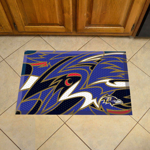 Baltimore Ravens Scraper Logo Doormat - 19