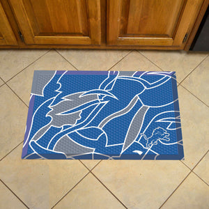 Detroit Lions Scraper Logo Doormat - 19"x30"