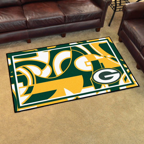 Green Bay Packers Quick Snap Ultra Plush Area Rugs -  4'x6' 