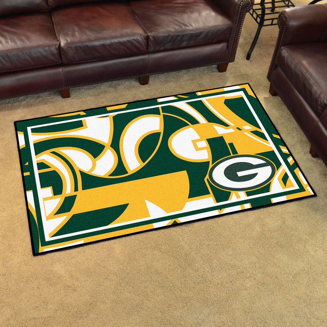 Green Bay Packers Quick Snap Ultra Plush Area Rugs -  4'x6' 