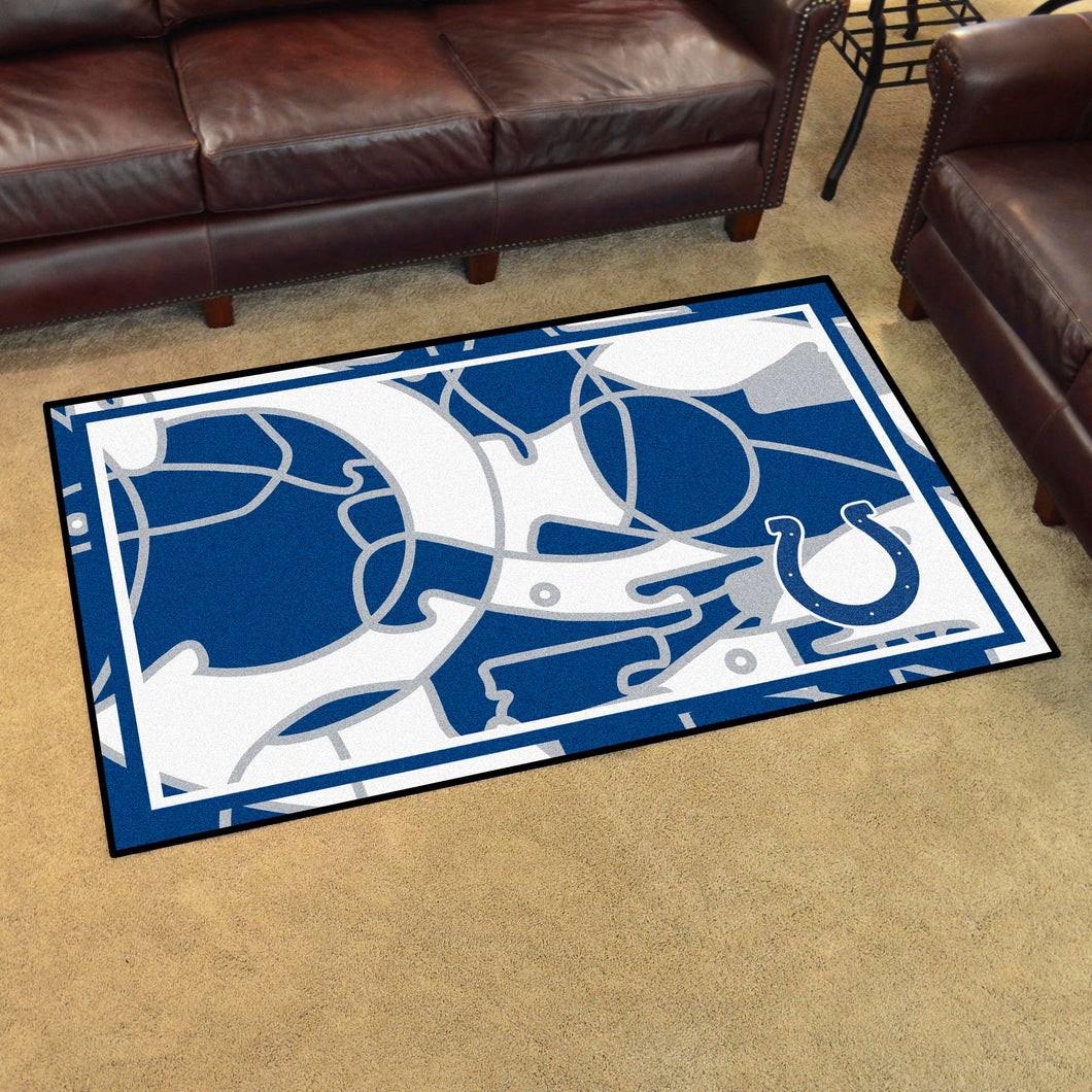 Indianapolis Colts Quick Snap Ultra Plush Area Rugs -  4'x6' 