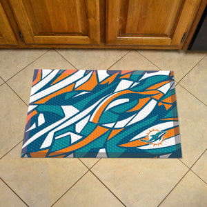 Miami Dolphins Scraper Logo Doormat - 19"x30"